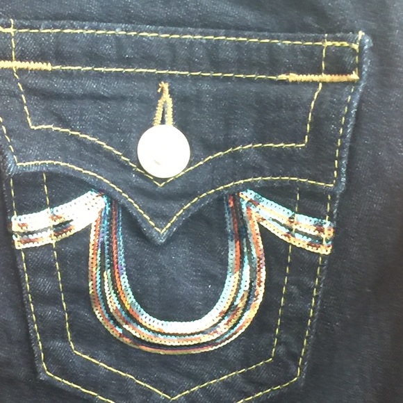 True Religion Embellished Dark Blue Jeans Sz. 25 - Picture 6 of 8